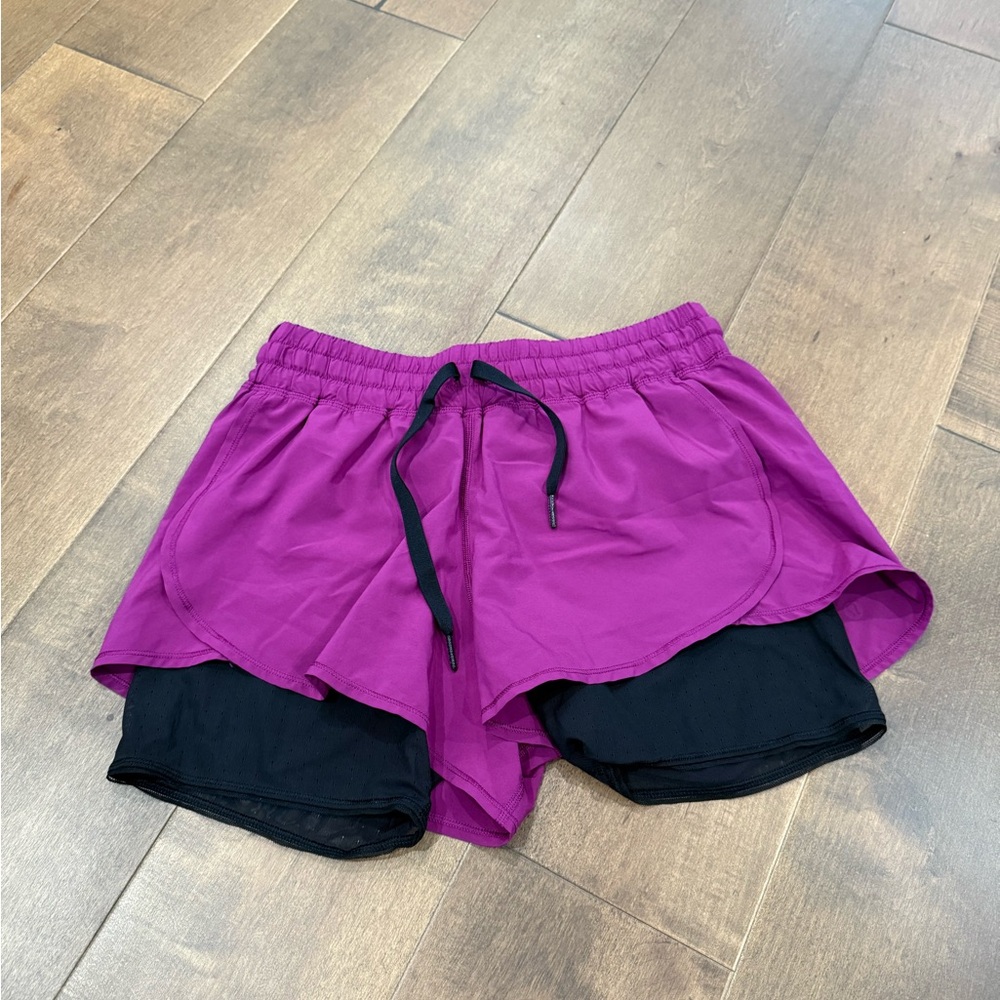 lululemon athletica Purple and Black Athletic Shorts free shipping
